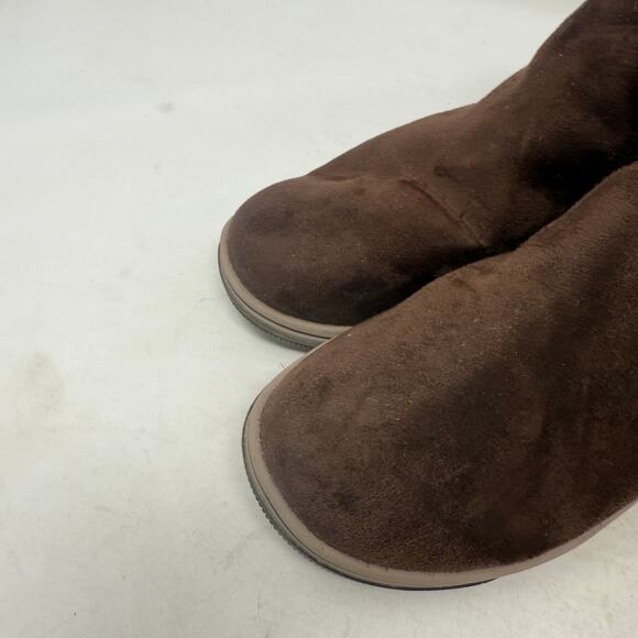 Clarks Cloudsteppers Breeze Winter Boots Brown Faux Fur Lined Ankle Size 7W - Picture 3 of 13